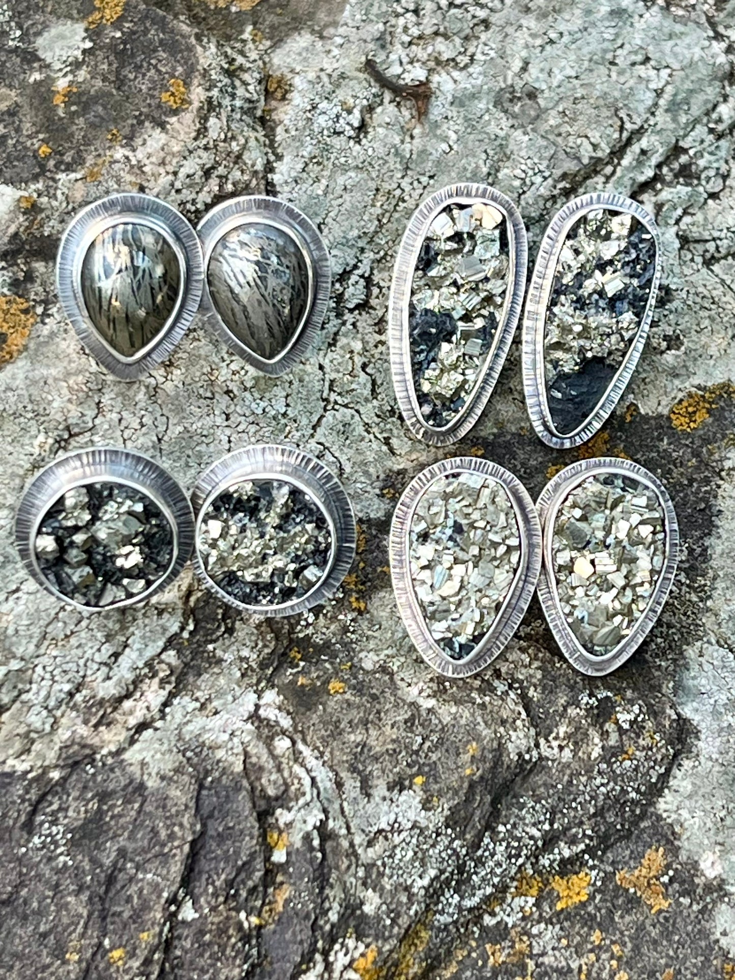 Pyrite Drusy Earrings