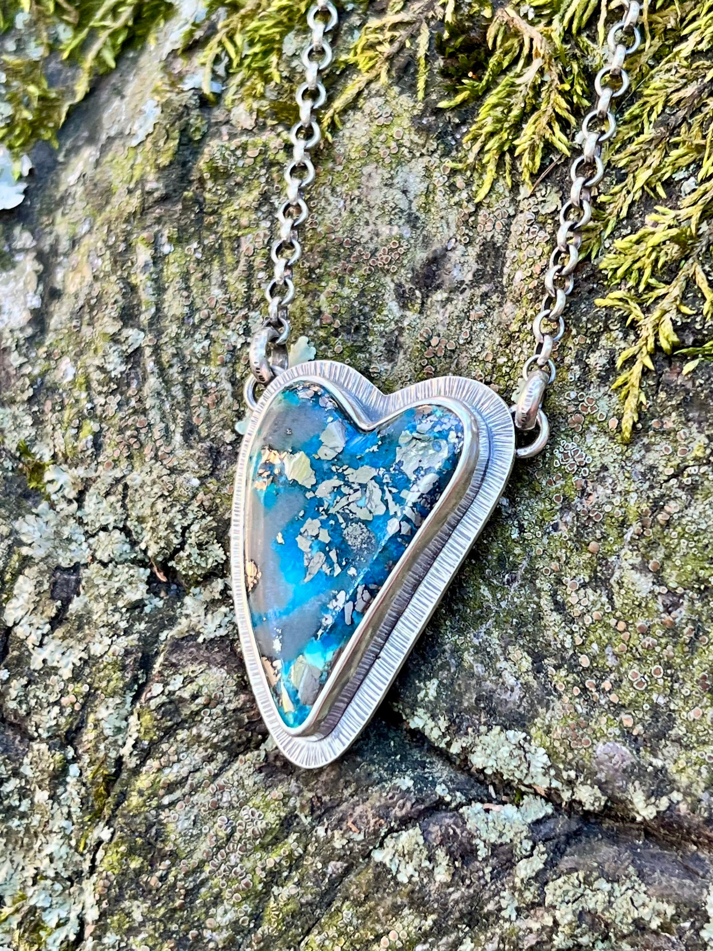 Morenci Turquoise Heart Necklace