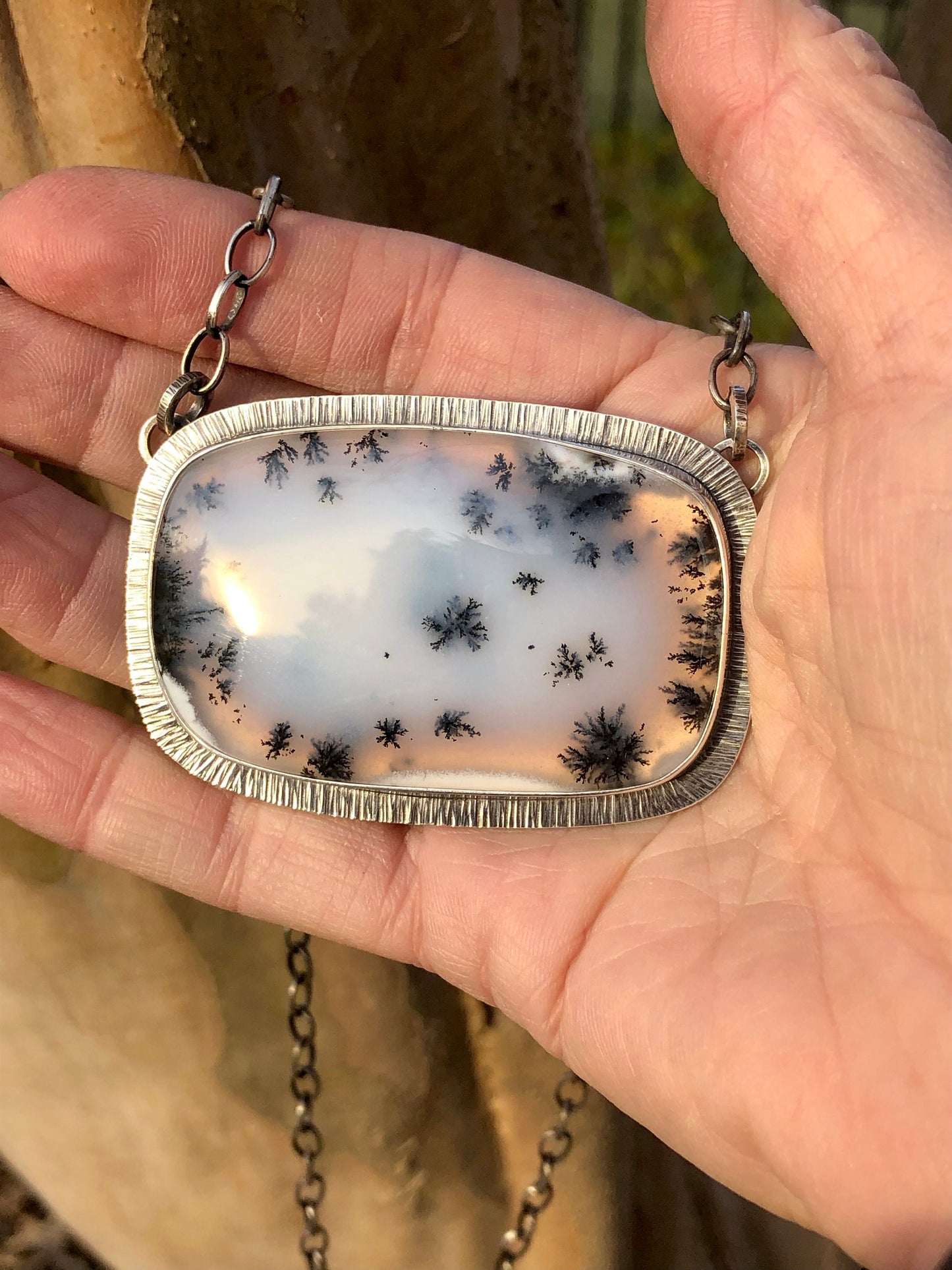 Dendritic Opalized Agate Necklace