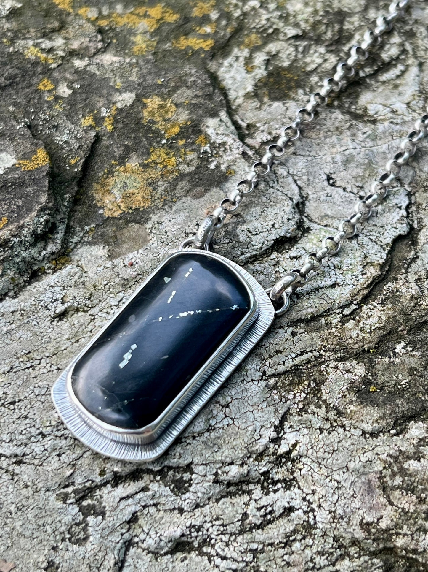 Magnetite Dog Tag Necklace