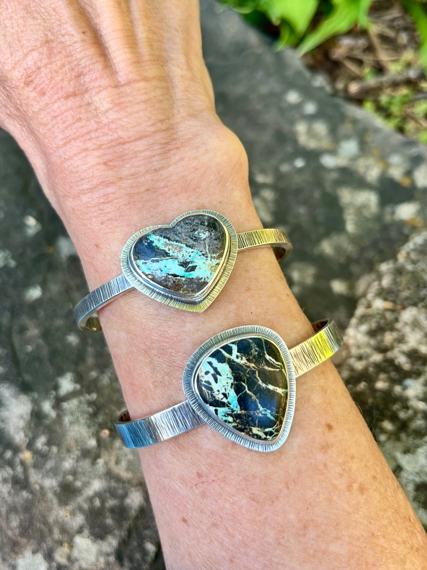 Blackjack Turquoise Heart Cuff