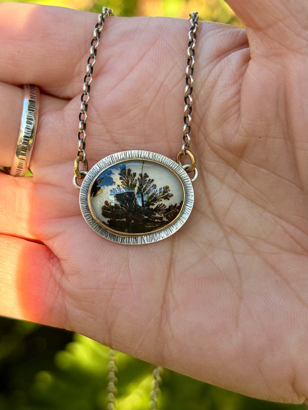 Dendritic Agate Doublet Necklace