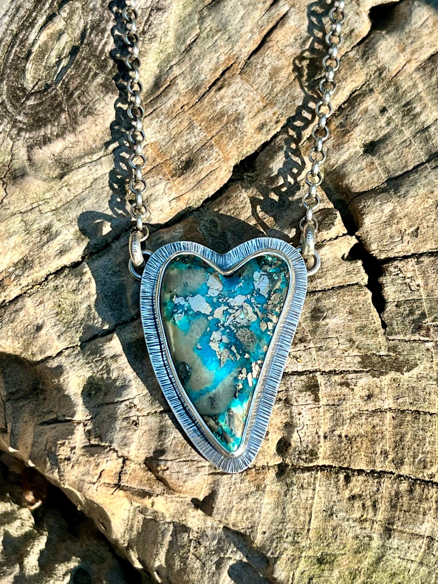 Morenci Turquoise Heart Necklace