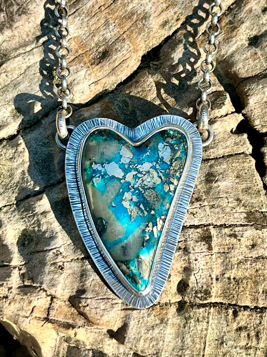Morenci Turquoise Heart Necklace