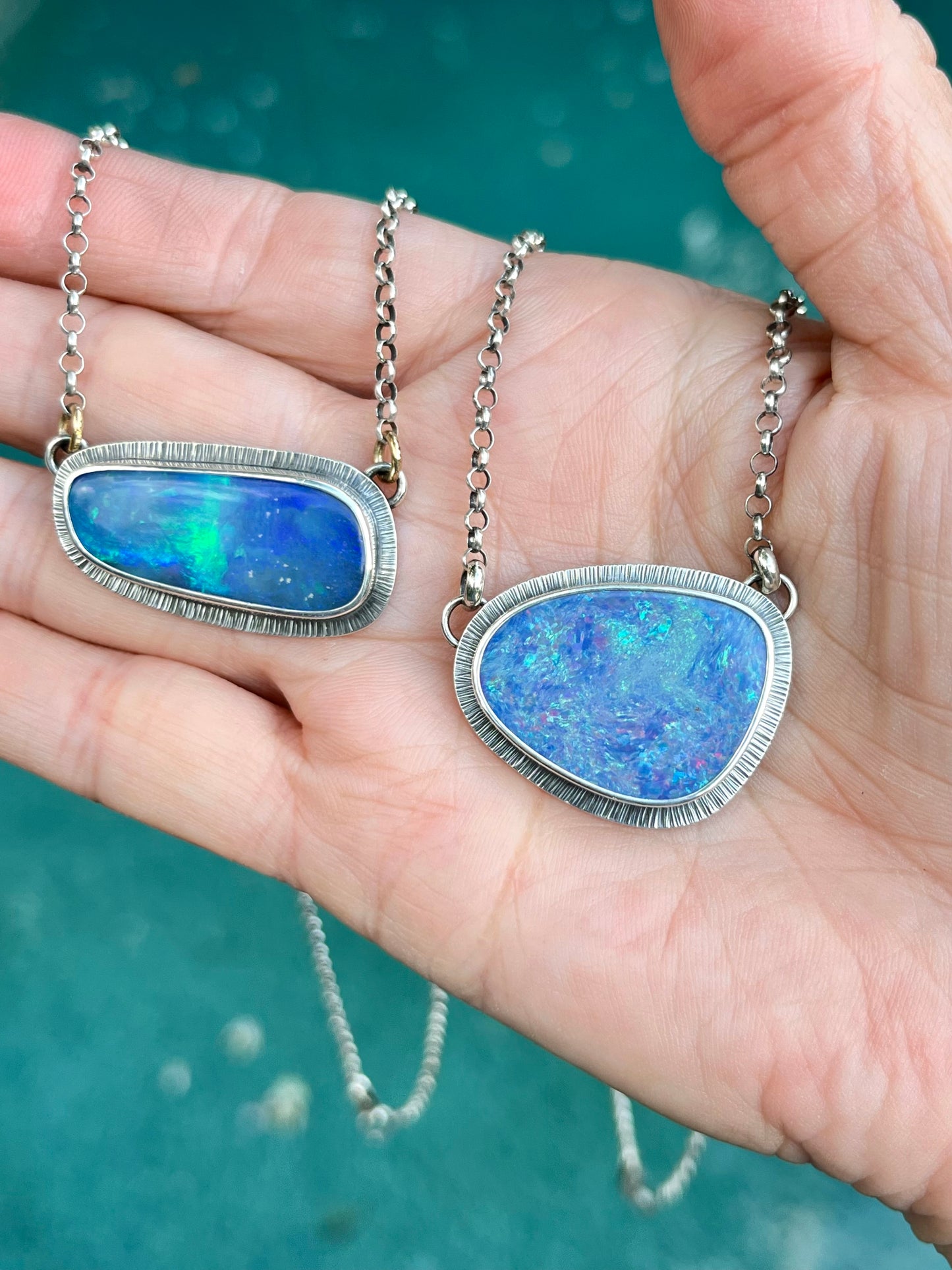 Australian Cooper Pedy Opal Necklace