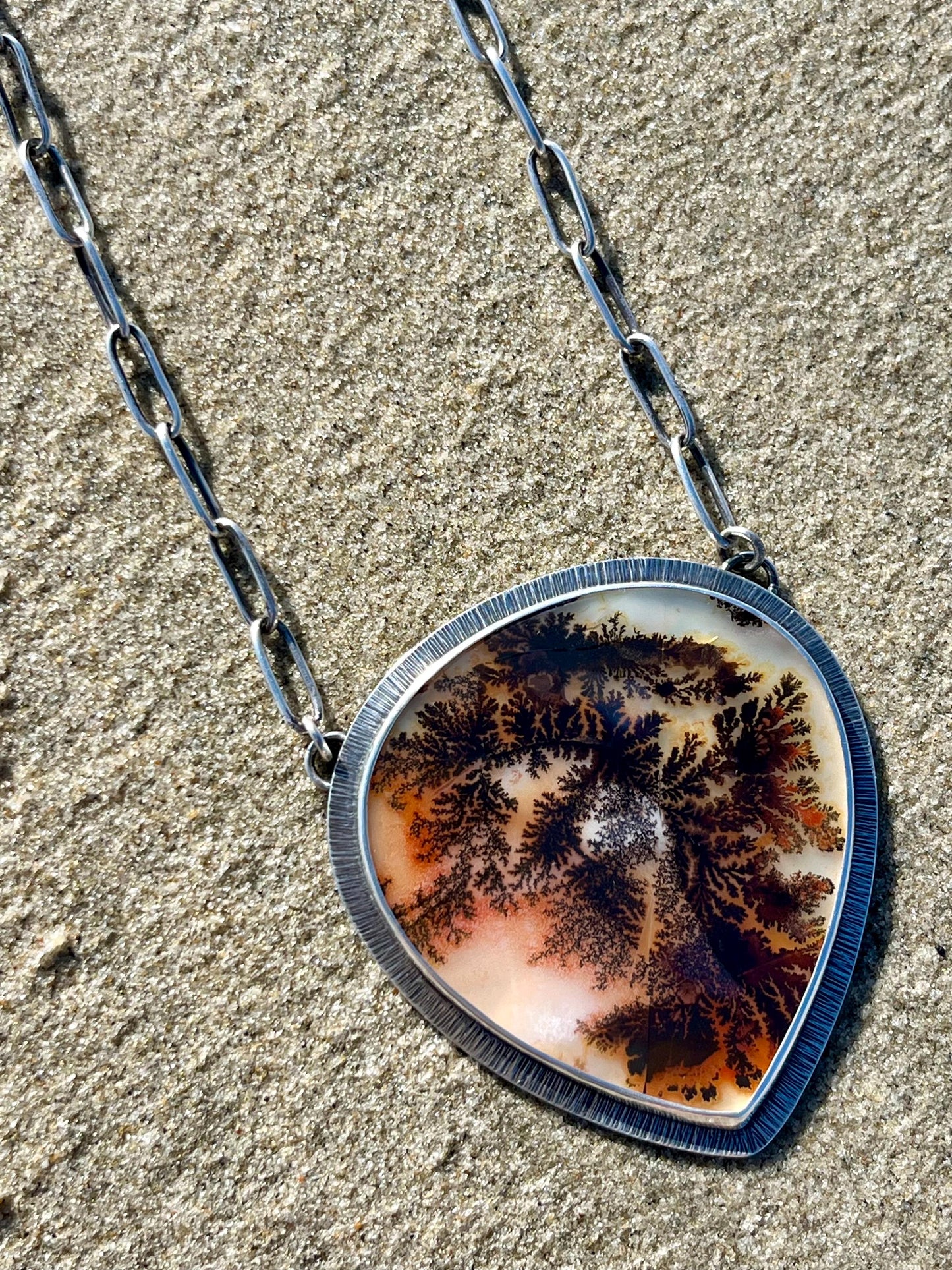 Dendritic Agate Statement Necklace