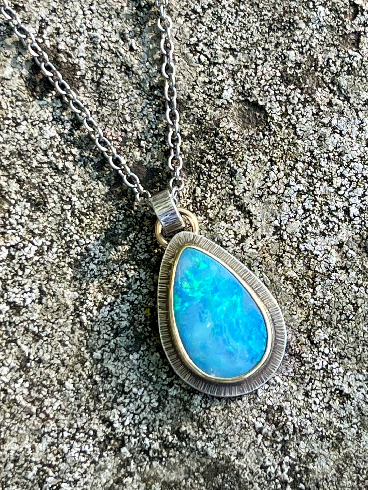 Australian Lightning Ridge Opal Necklace