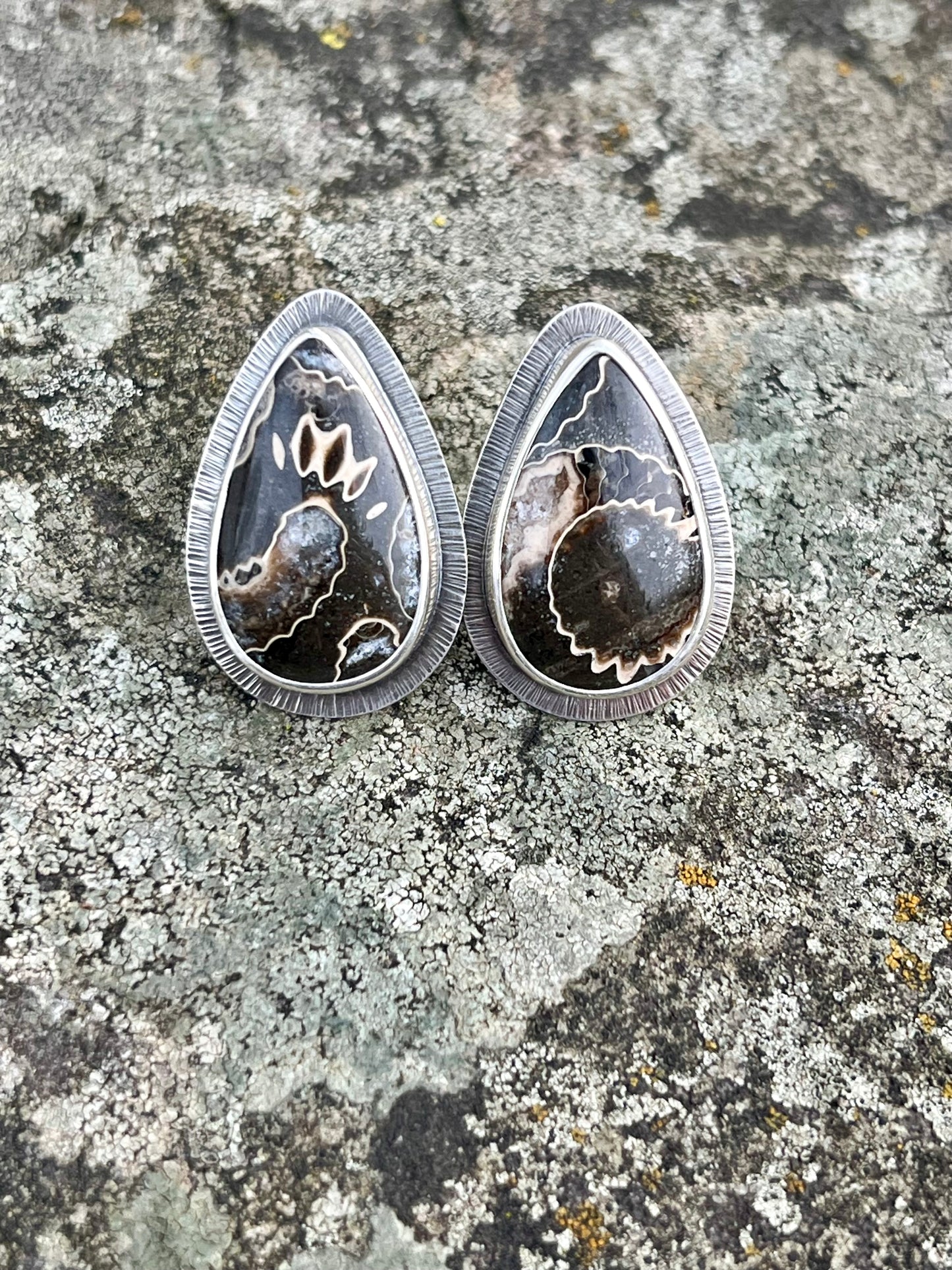 Marston Marble Fossil Earrings