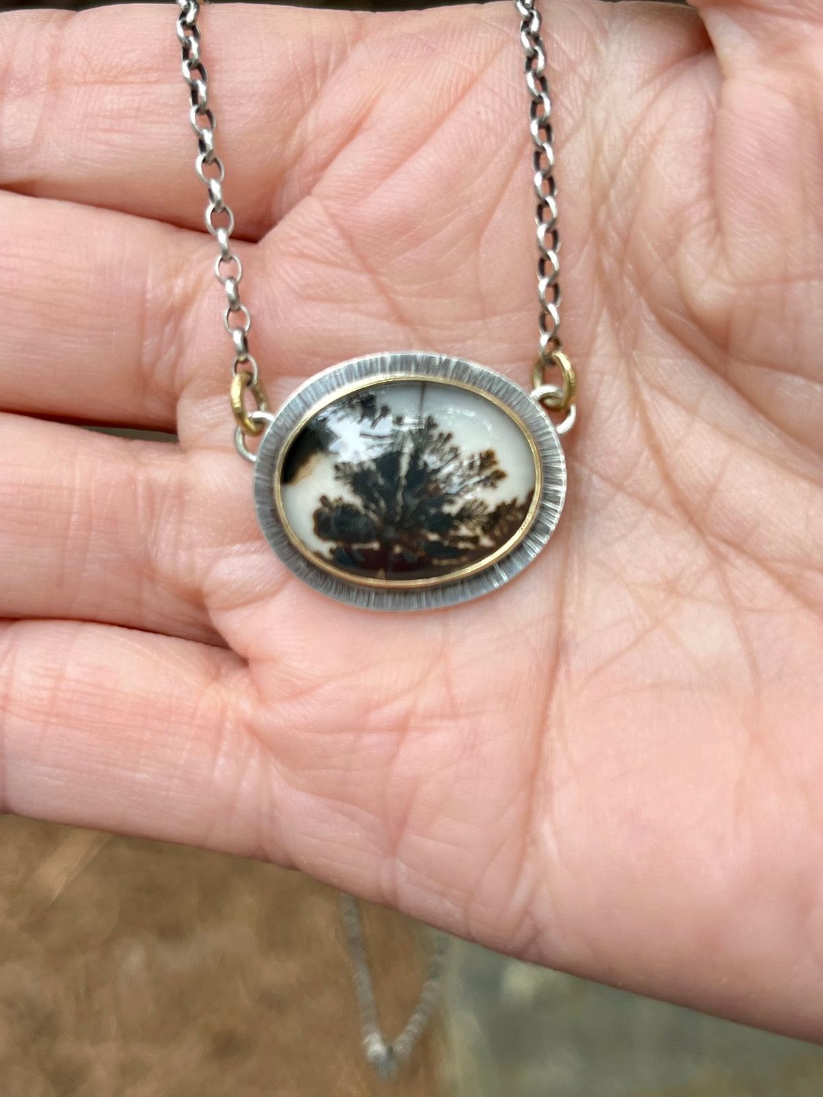 Dendritic Agate Doublet Necklace
