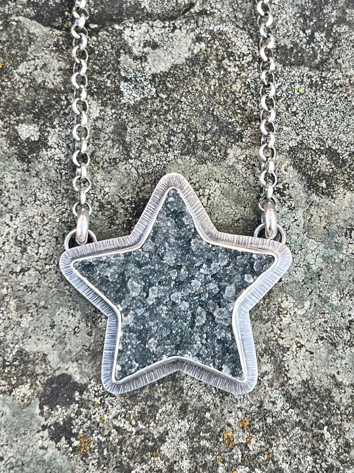 Drusy Star Necklace