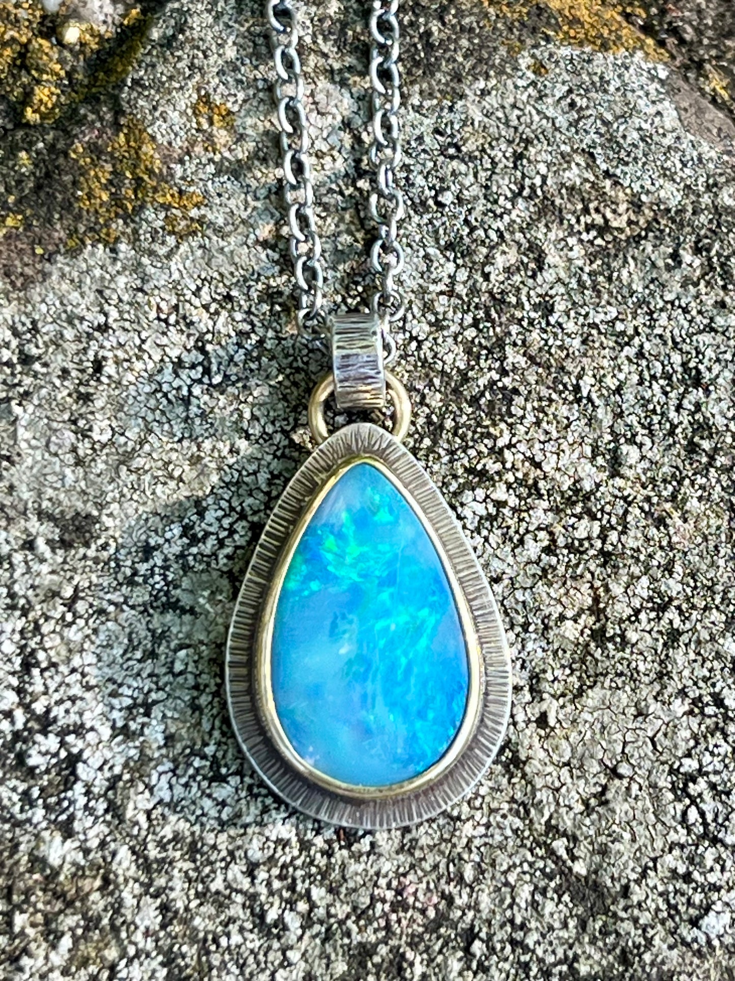 Australian Lightning Ridge Opal Necklace