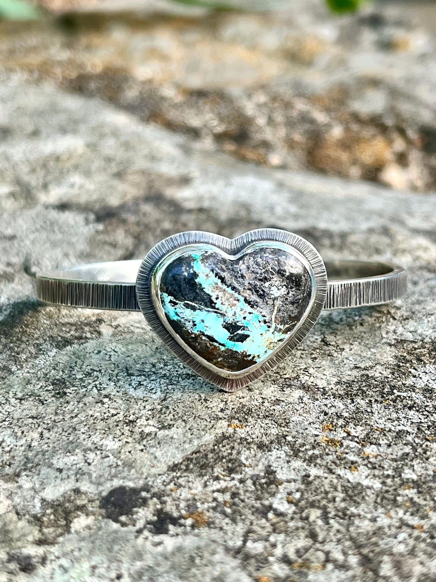 Blackjack Turquoise Heart Cuff