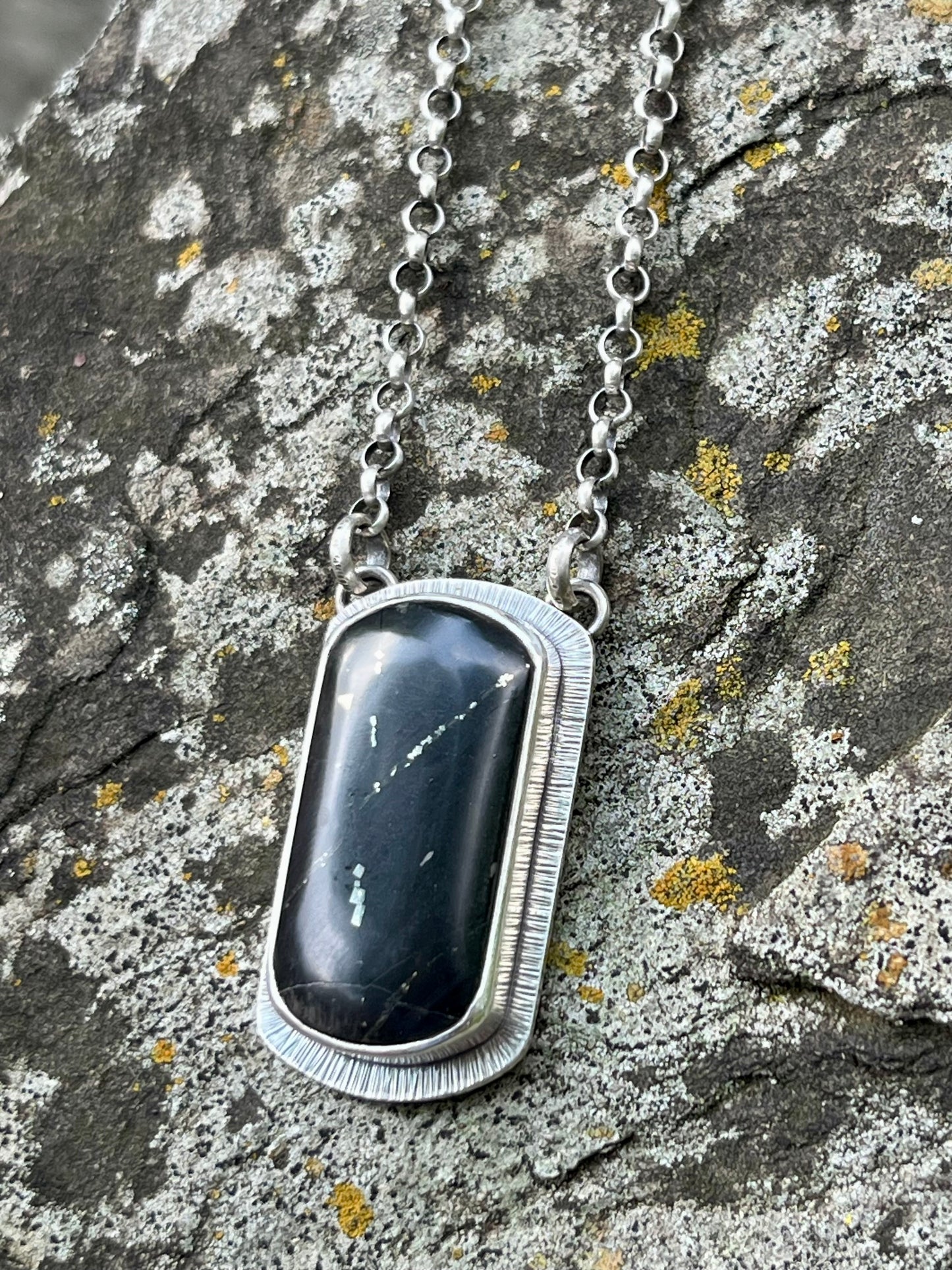 Magnetite Dog Tag Necklace
