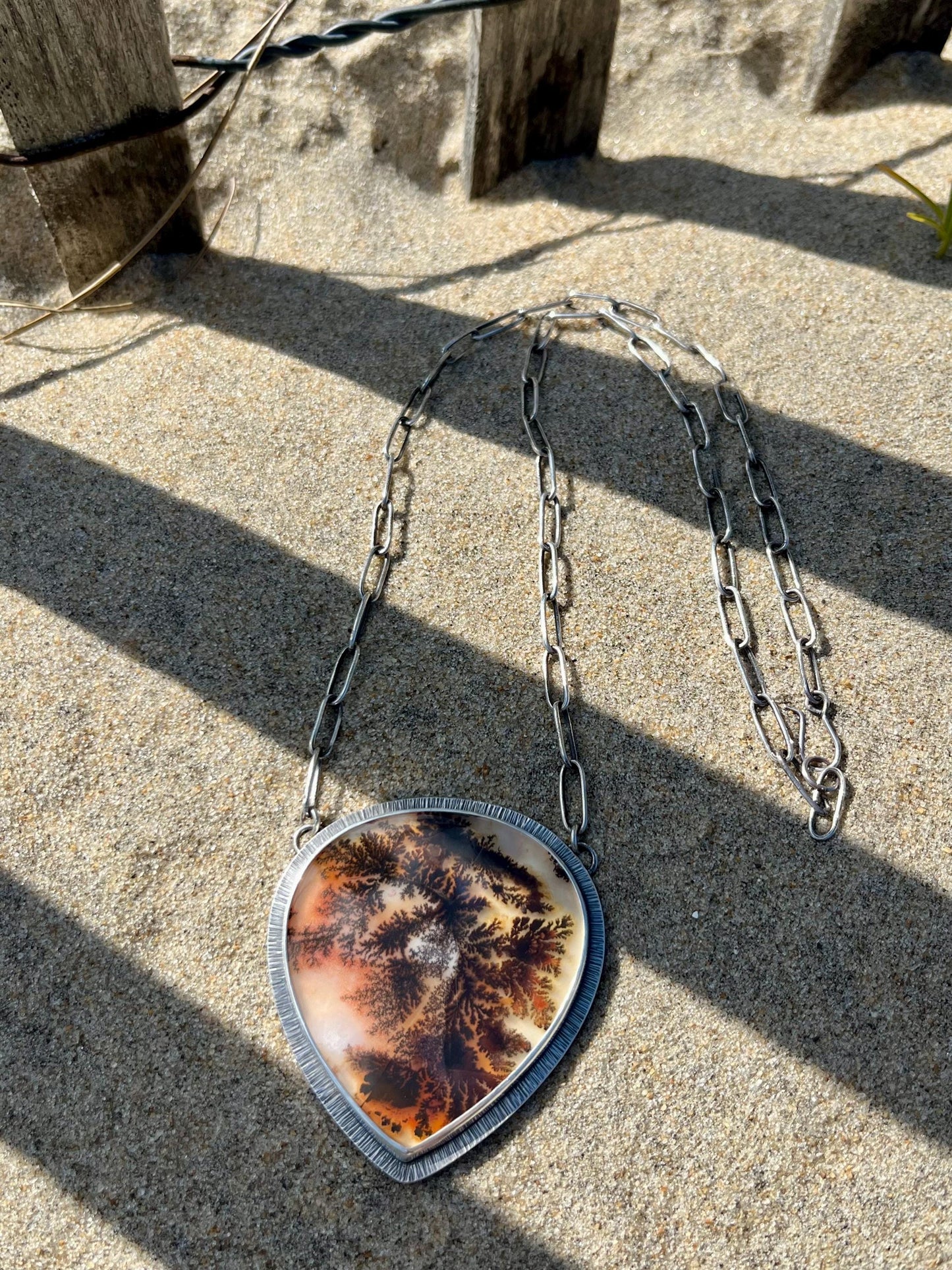 Dendritic Agate Statement Necklace
