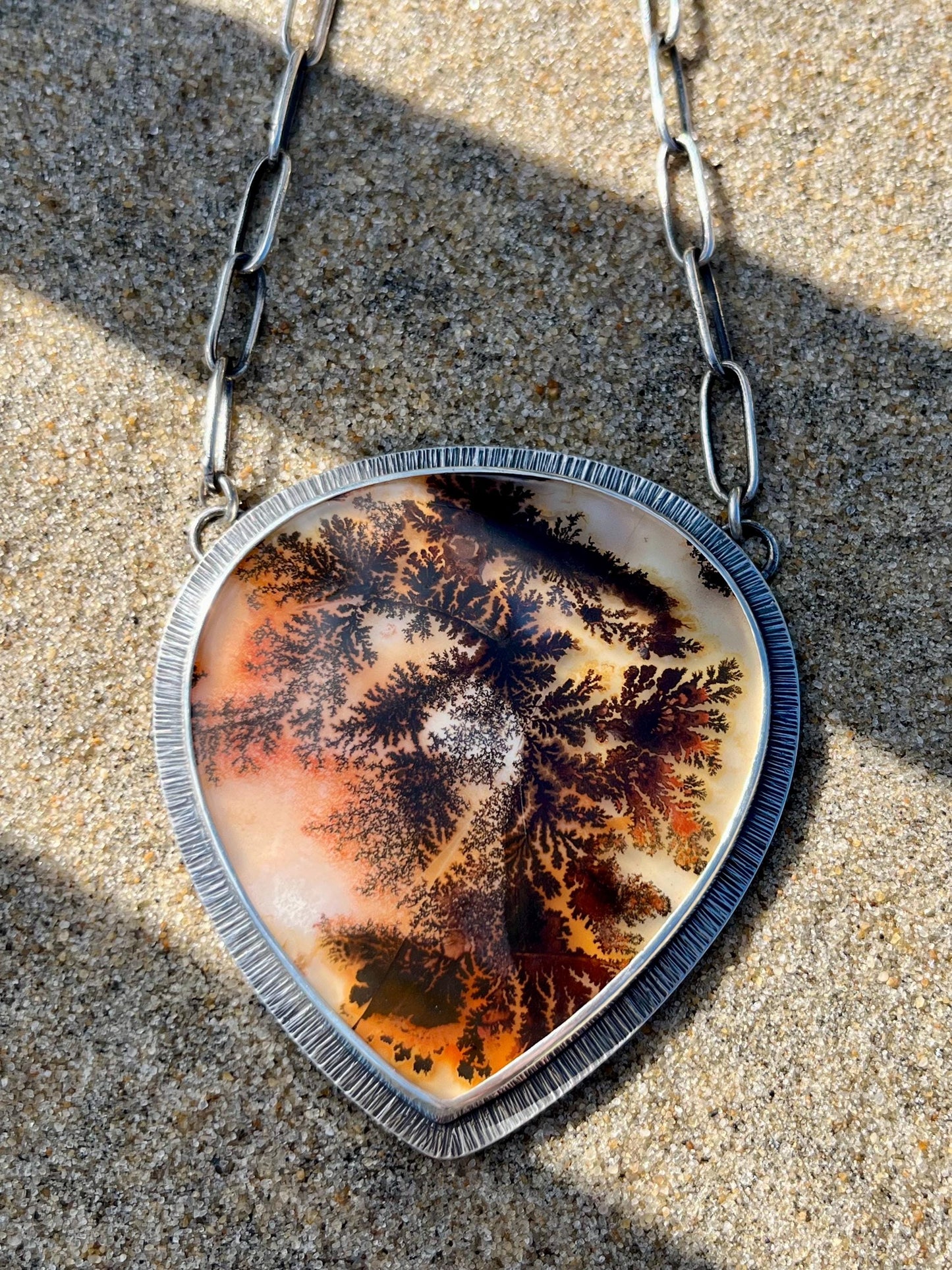 Dendritic Agate Statement Necklace