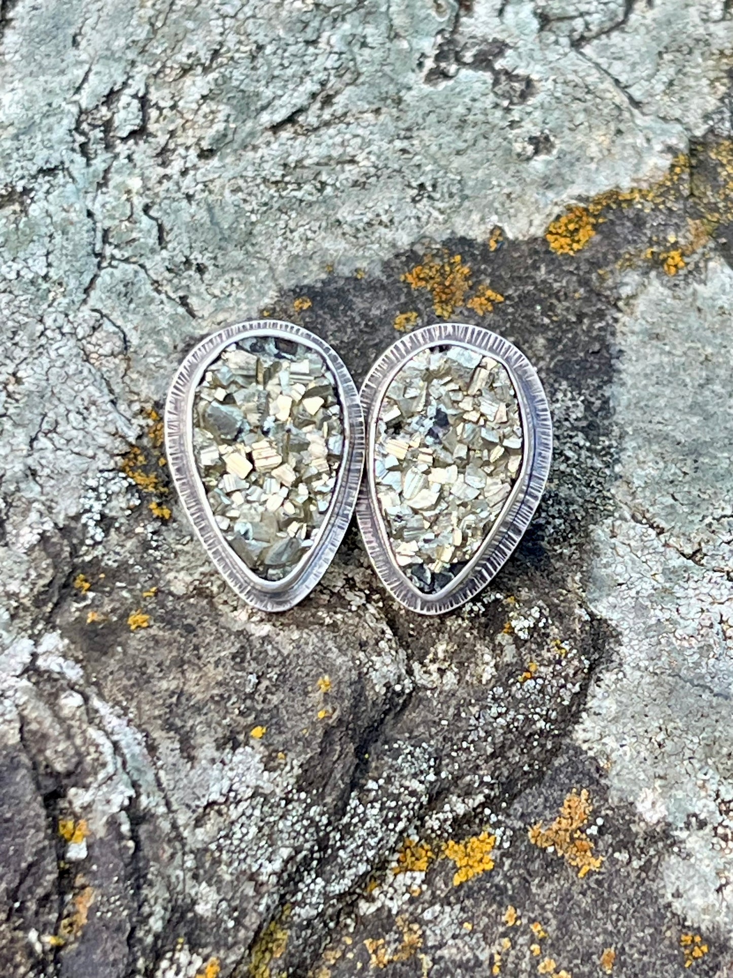 Pyrite Drusy Earrings