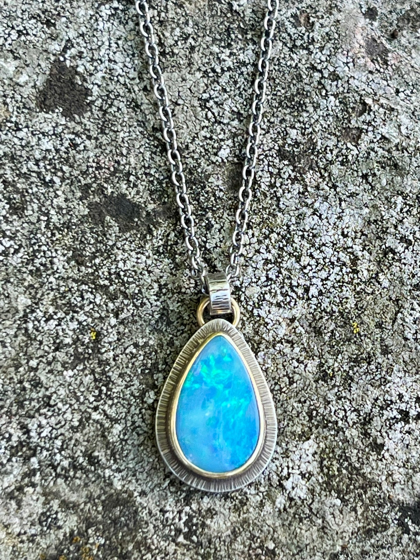 Australian Lightning Ridge Opal Necklace