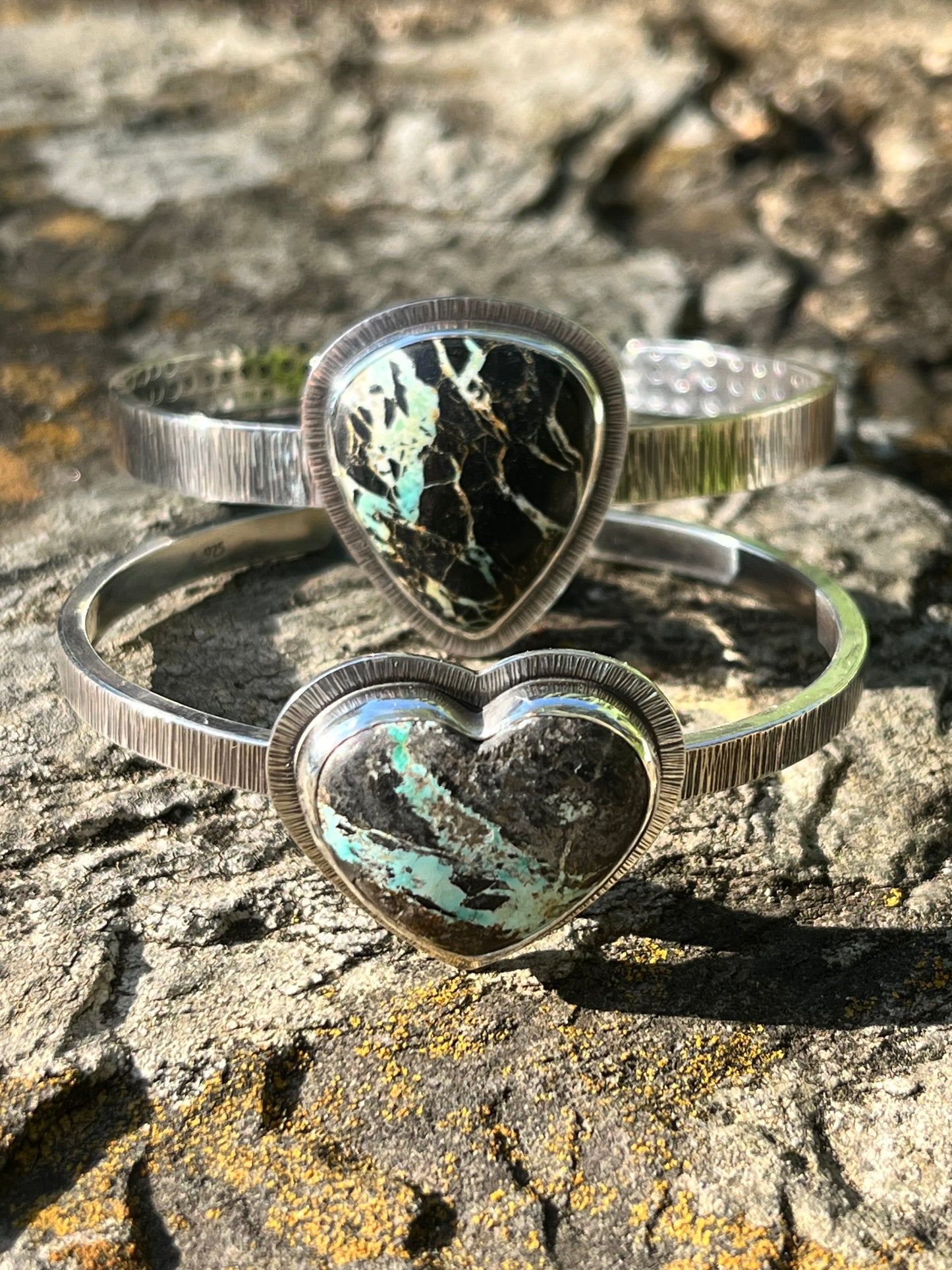 Blackjack Turquoise Heart Cuff
