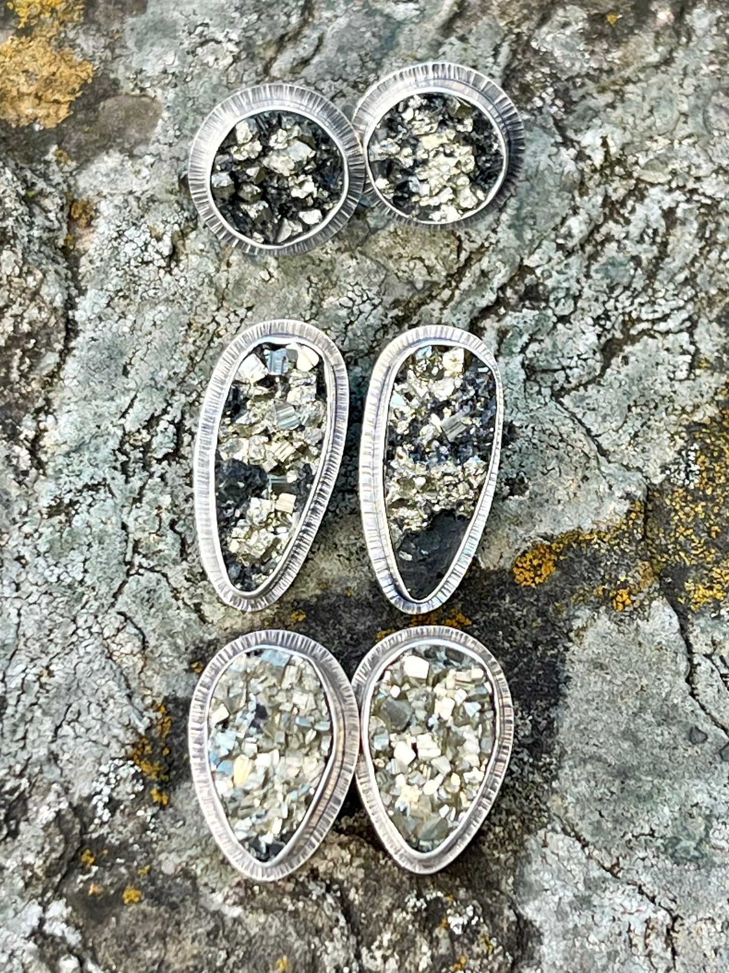 Pyrite Drusy Earrings