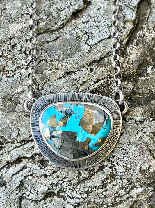 Faceted Persian Turquoise Necklace