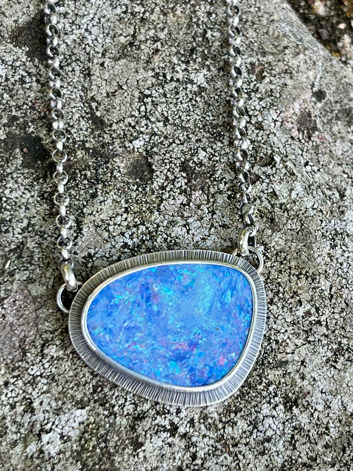 Australian Cooper Pedy Opal Necklace