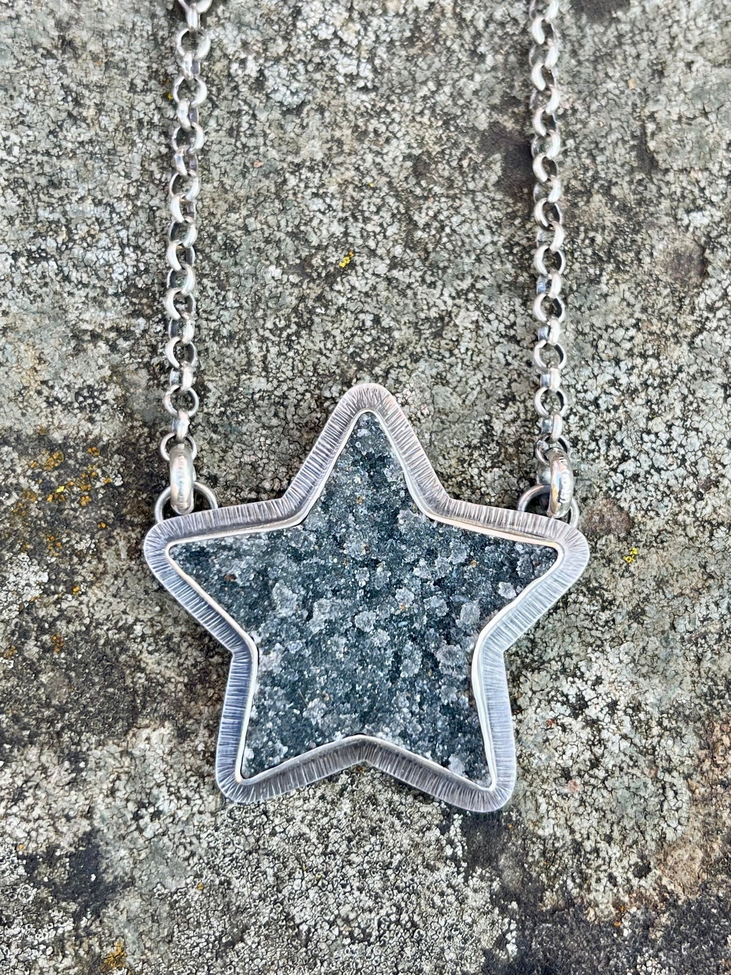 Drusy Star Necklace