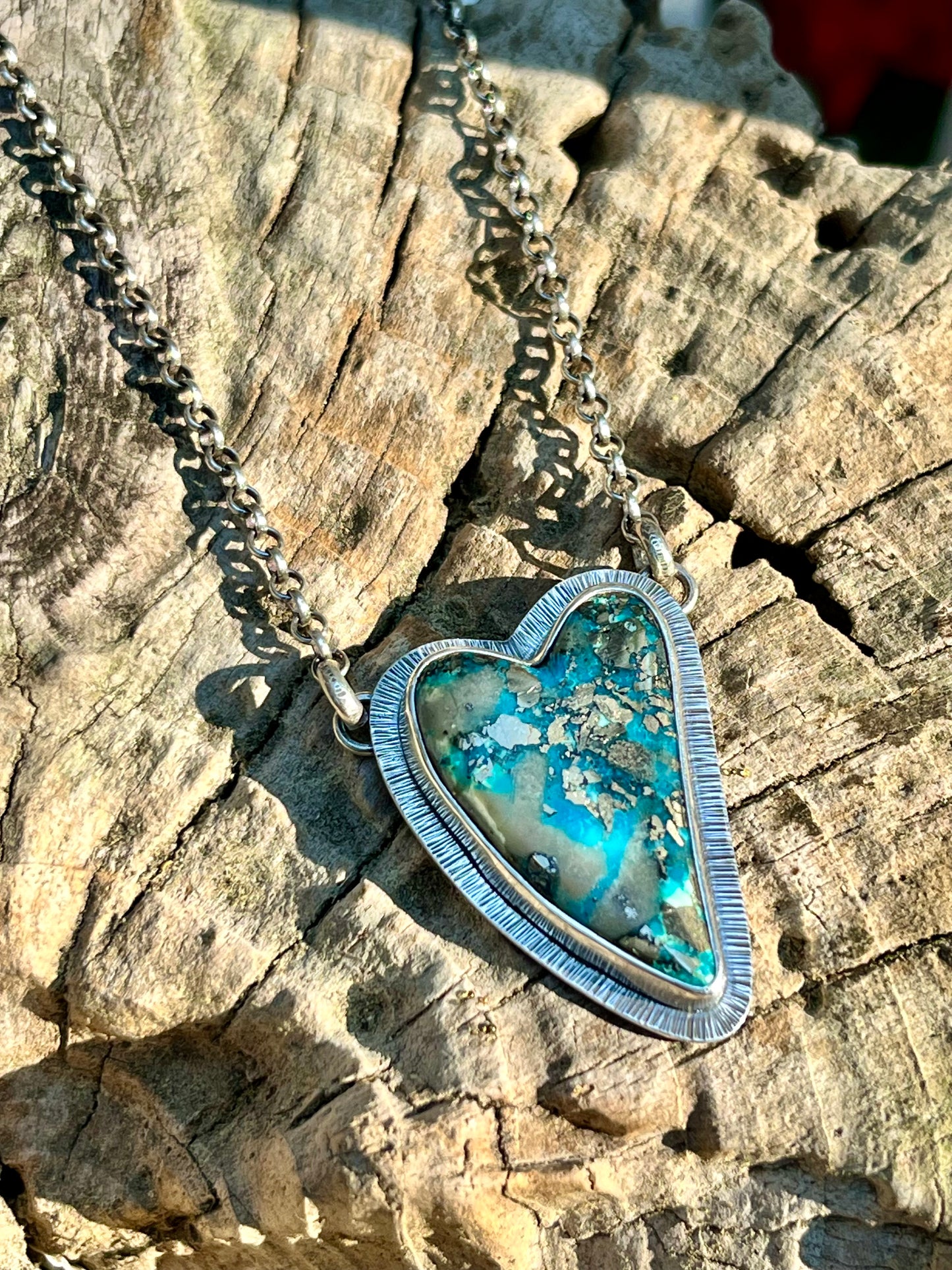 Morenci Turquoise Heart Necklace