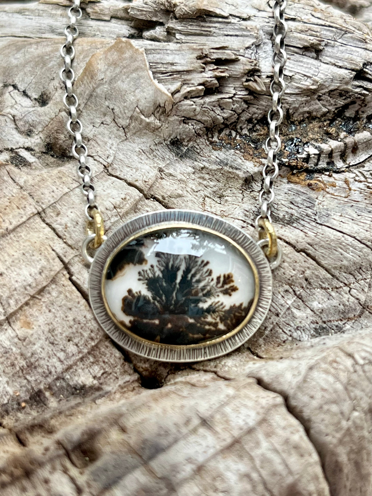 Dendritic Agate Doublet Necklace