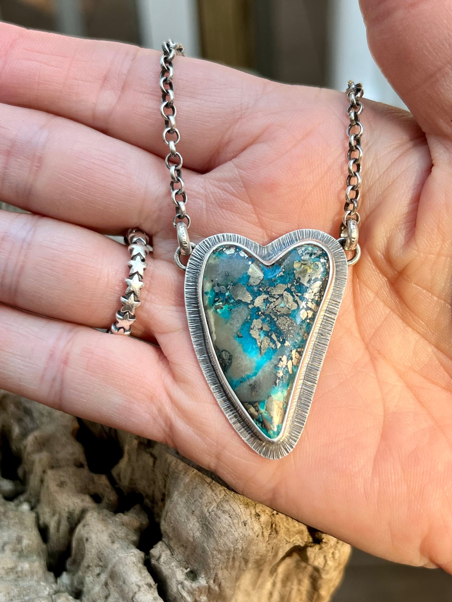 Morenci Turquoise Heart Necklace