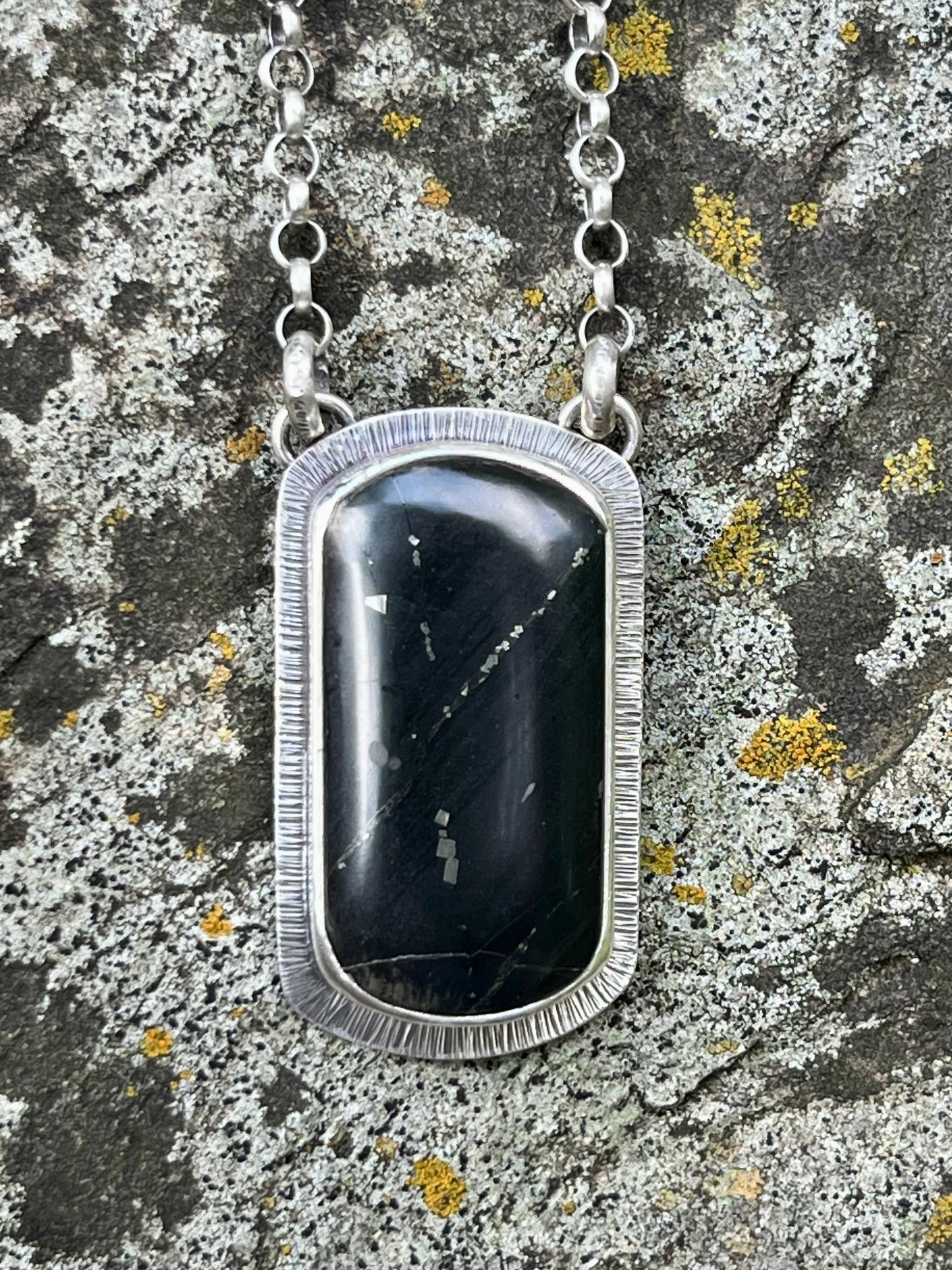 Magnetite Dog Tag Necklace