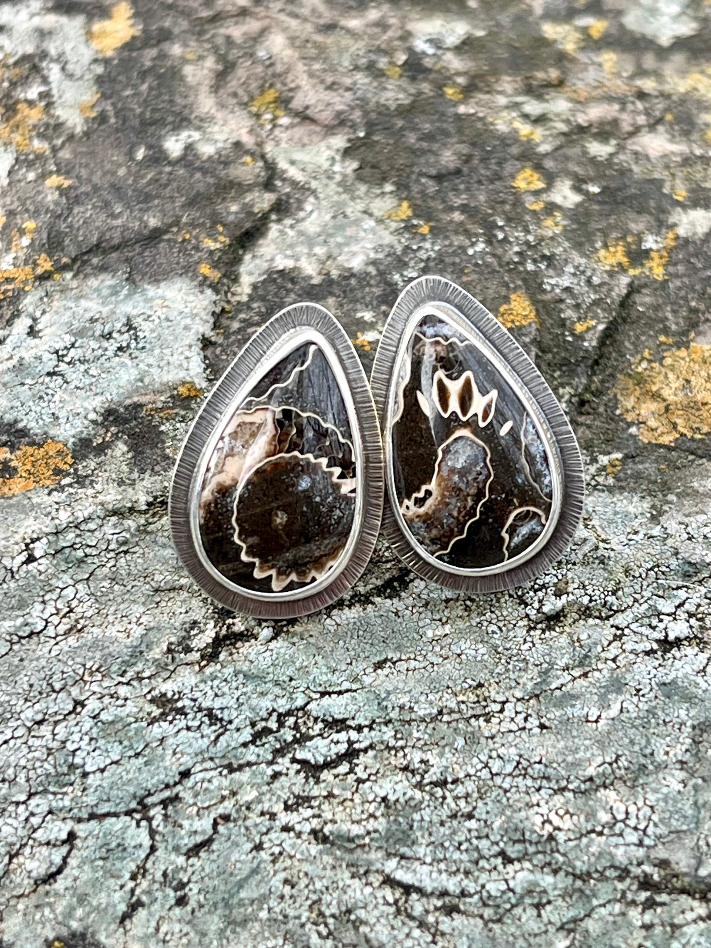 Marston Marble Fossil Earrings
