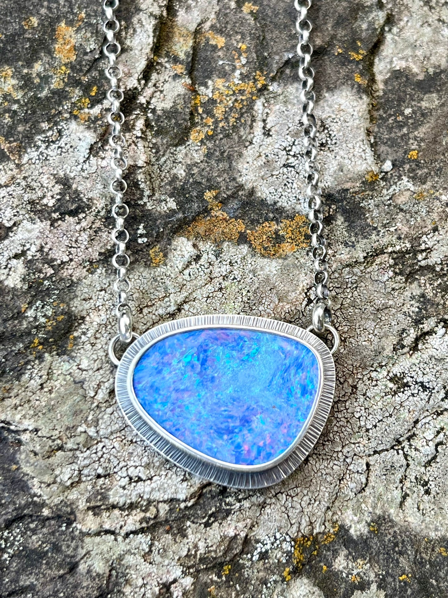 Australian Cooper Pedy Opal Necklace