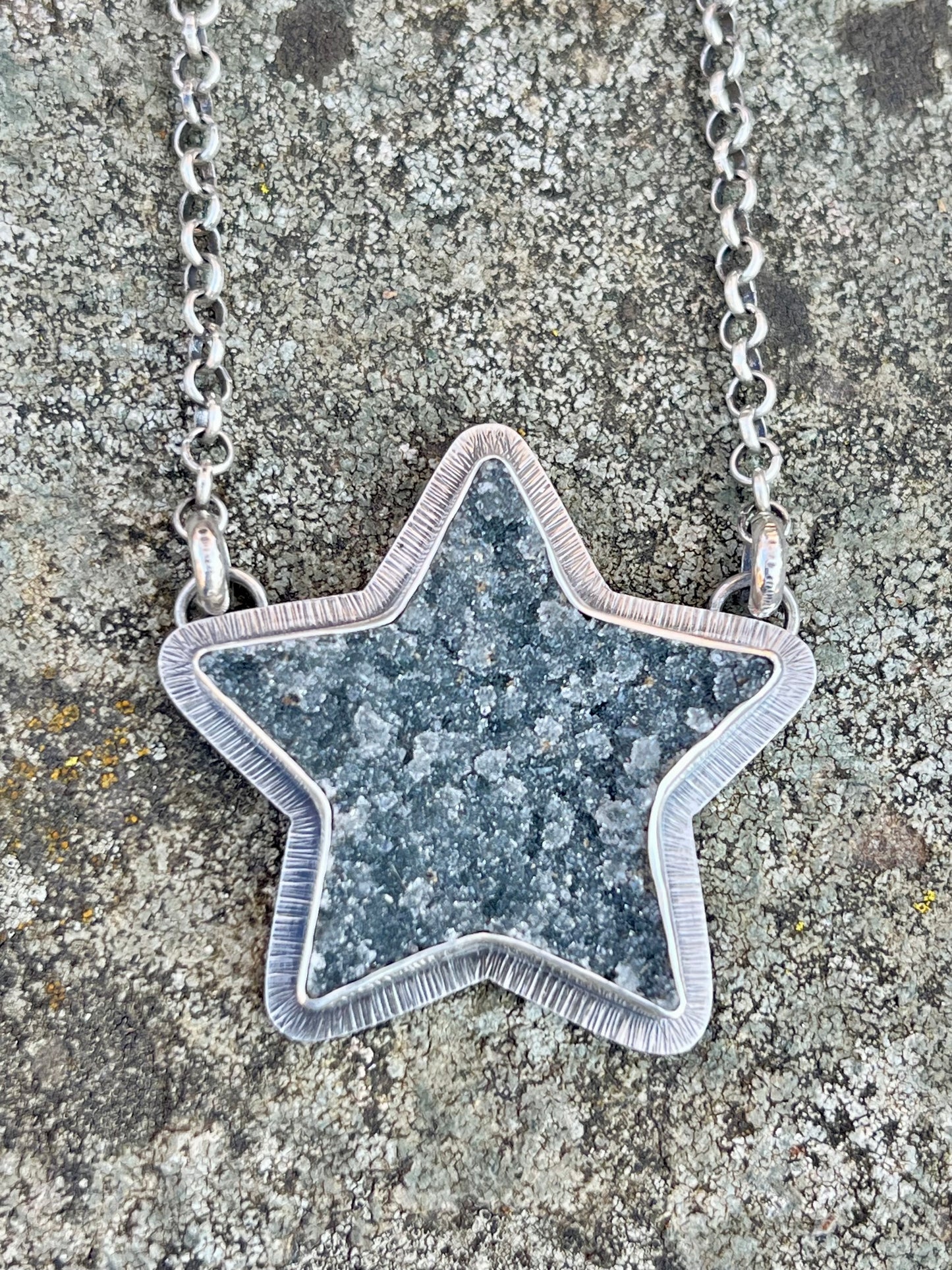 Drusy Star Necklace