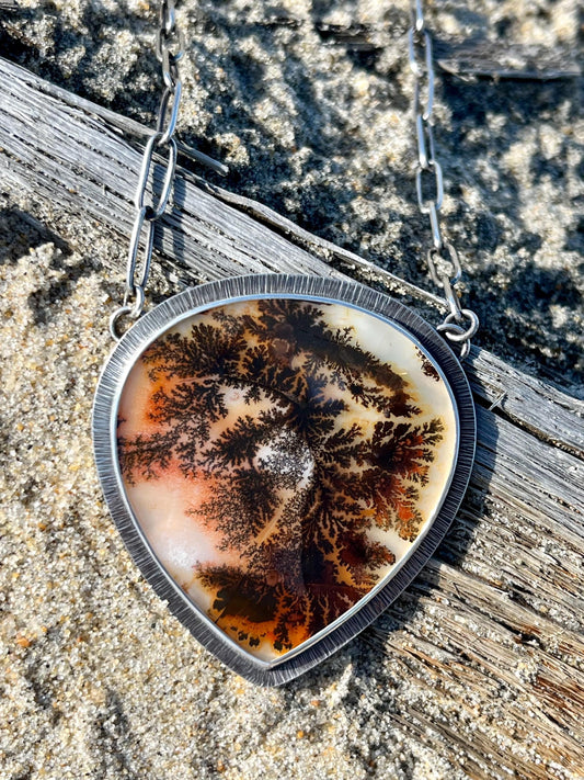 Dendritic Agate Statement Necklace