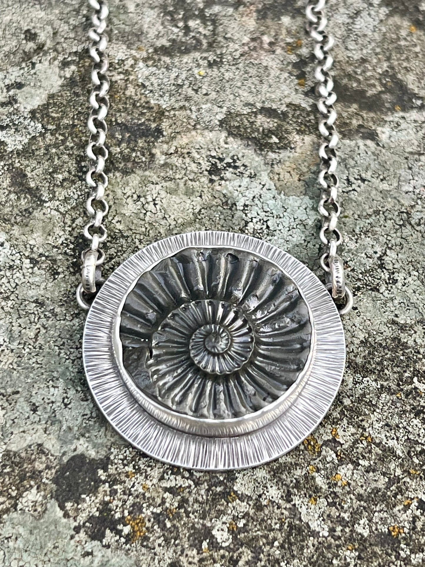 Pyritized Ammonite Negative Necklace