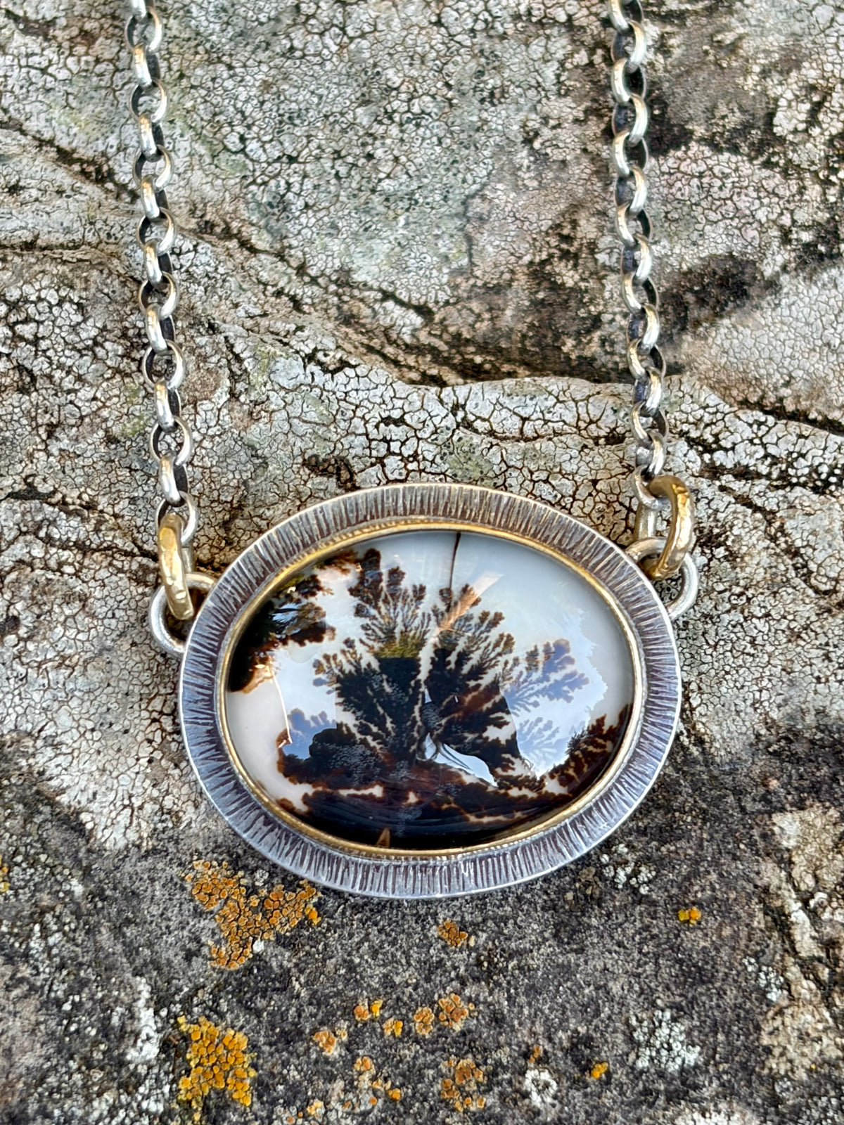 Dendritic Agate Doublet Necklace
