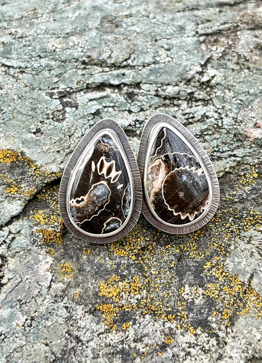 Marston Marble Fossil Earrings