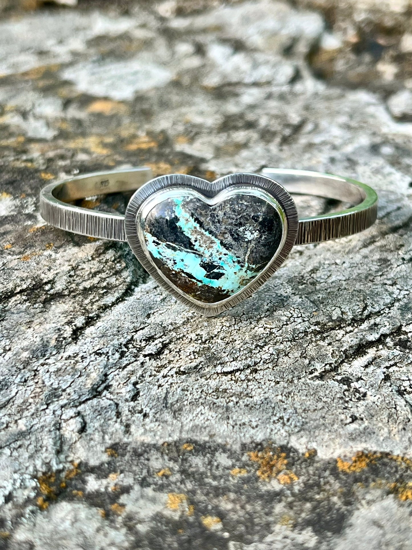 Blackjack Turquoise Heart Cuff
