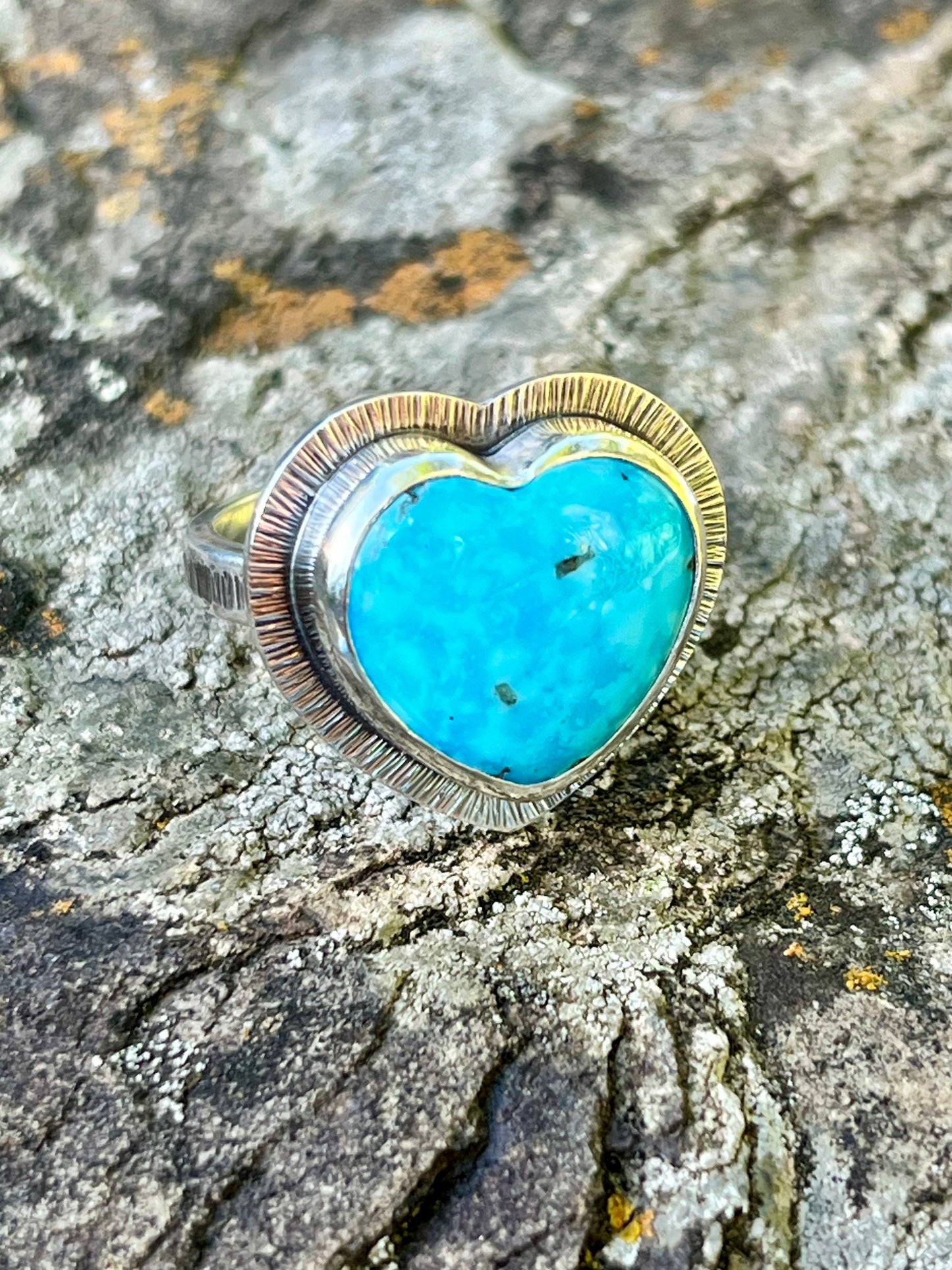 Persian Turquoise Heart Ring
