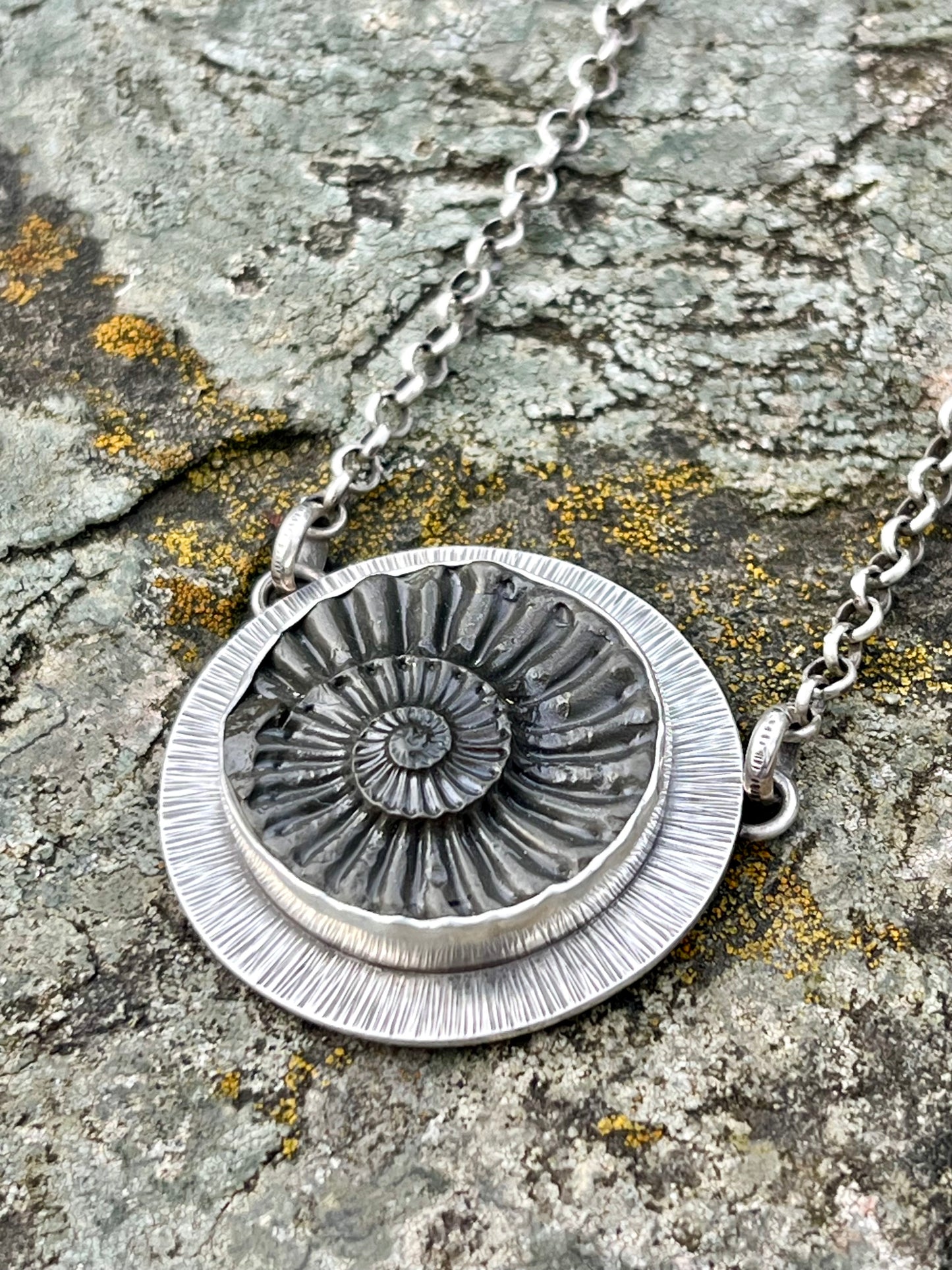 Pyritized Ammonite Negative Necklace