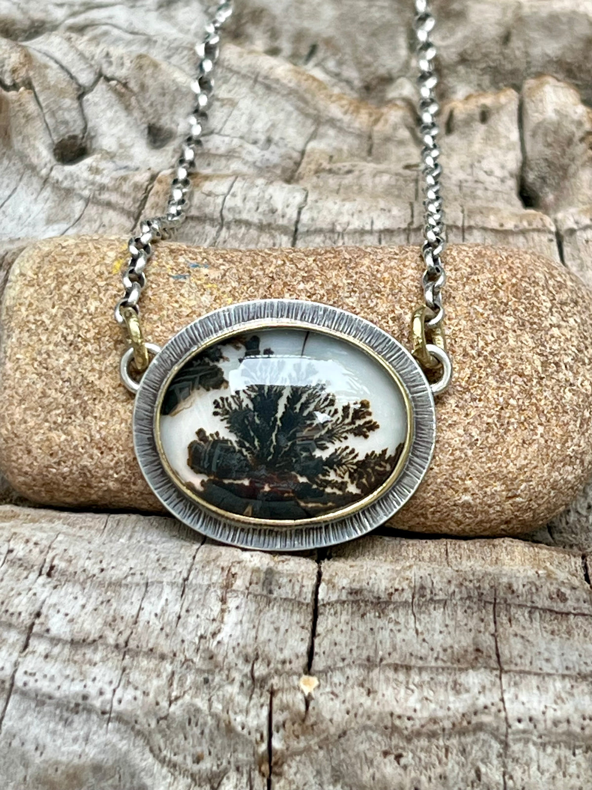 Dendritic Agate Doublet Necklace