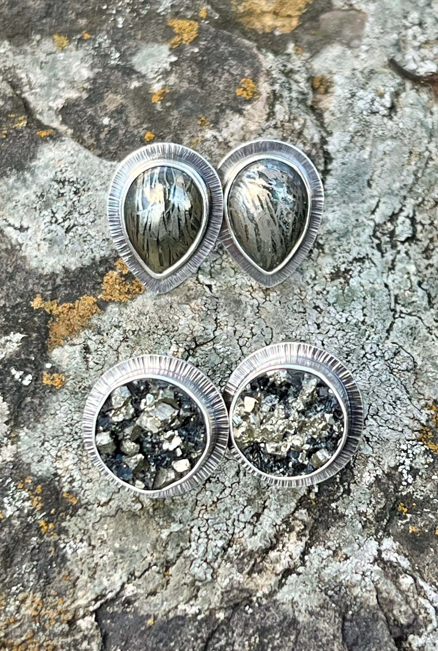 Pyrite Drusy Earrings