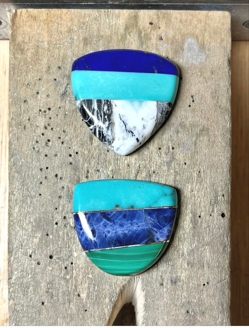 Intarsia Shield Necklace