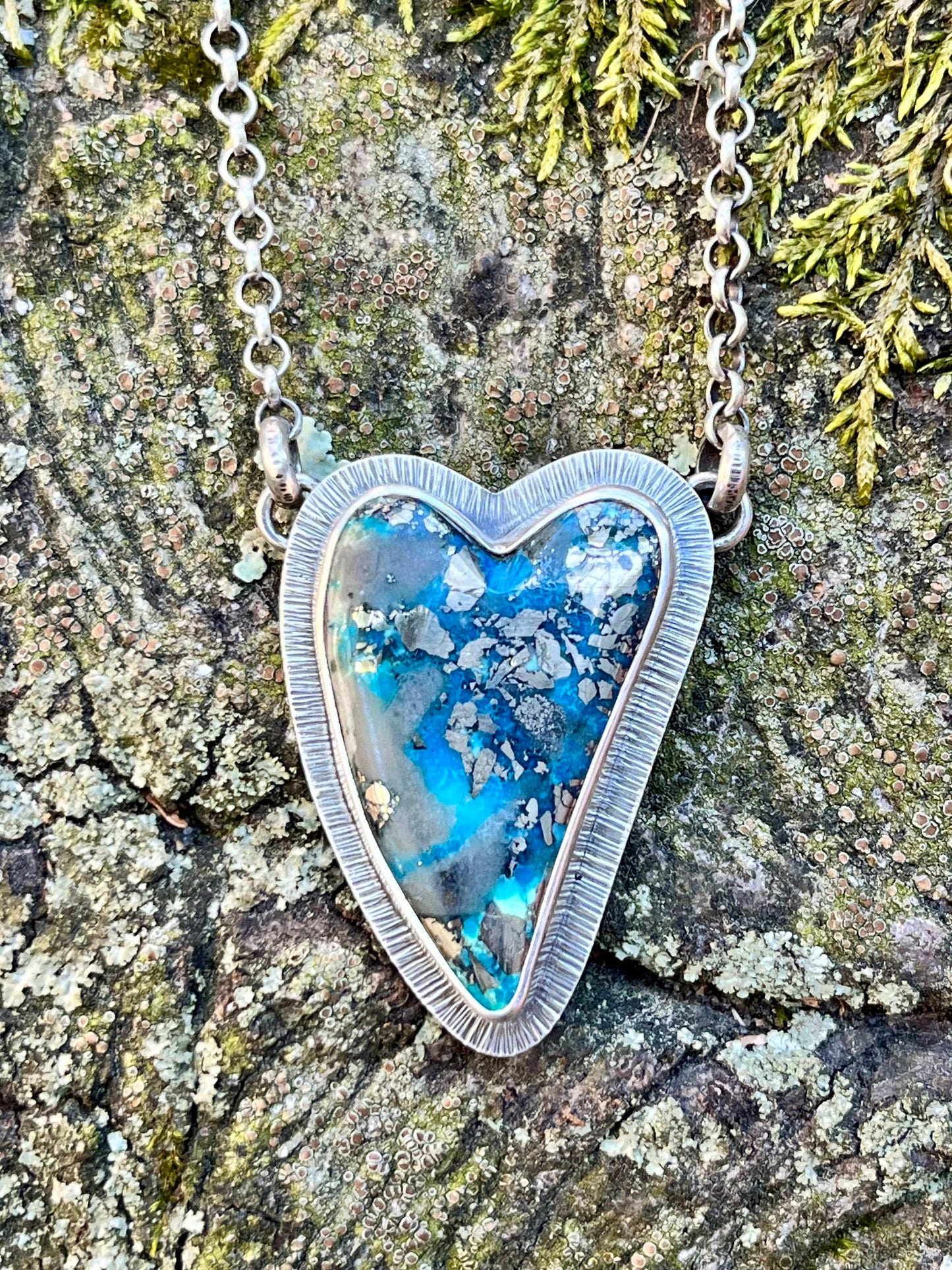 Morenci Turquoise Heart Necklace