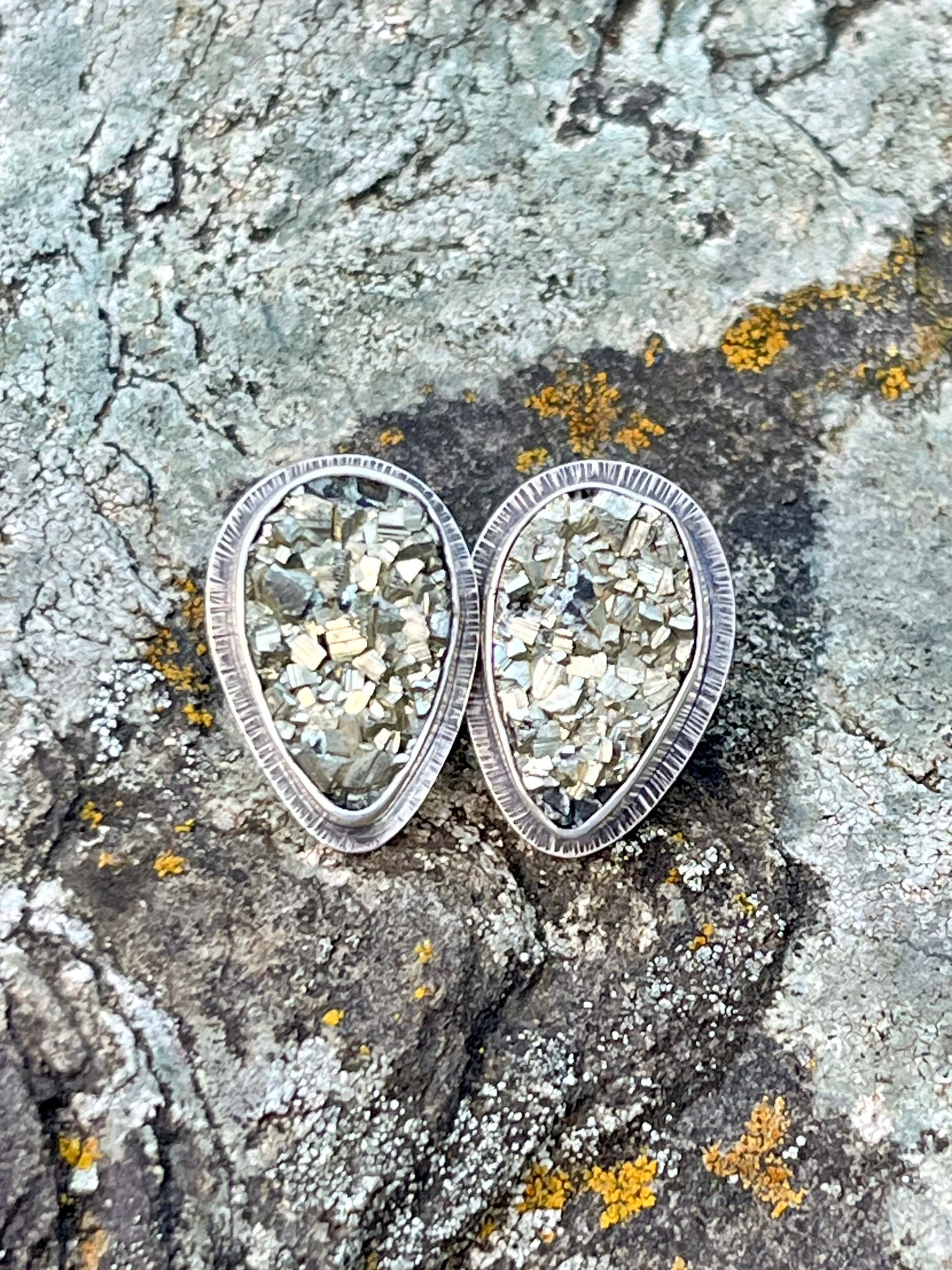 Pyrite Drusy Earrings