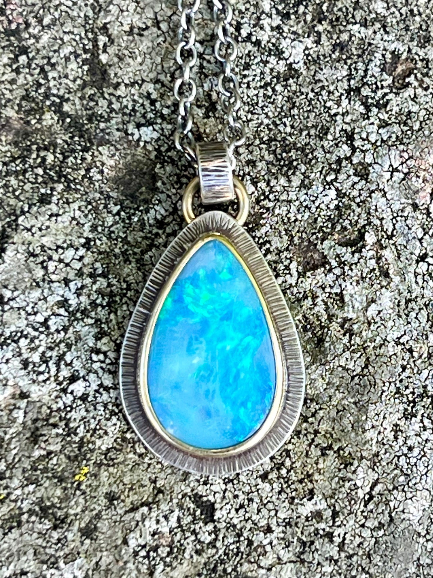 Australian Lightning Ridge Opal Necklace