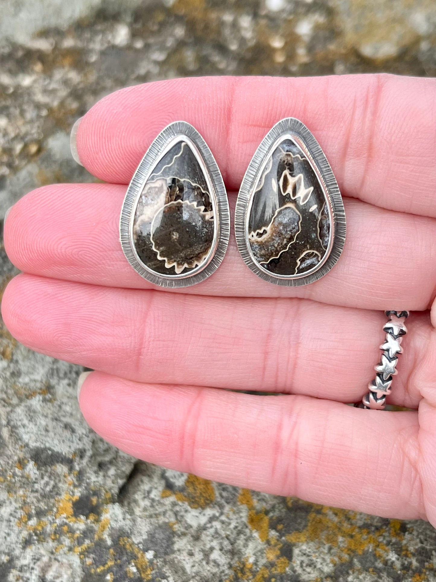 Marston Marble Fossil Earrings