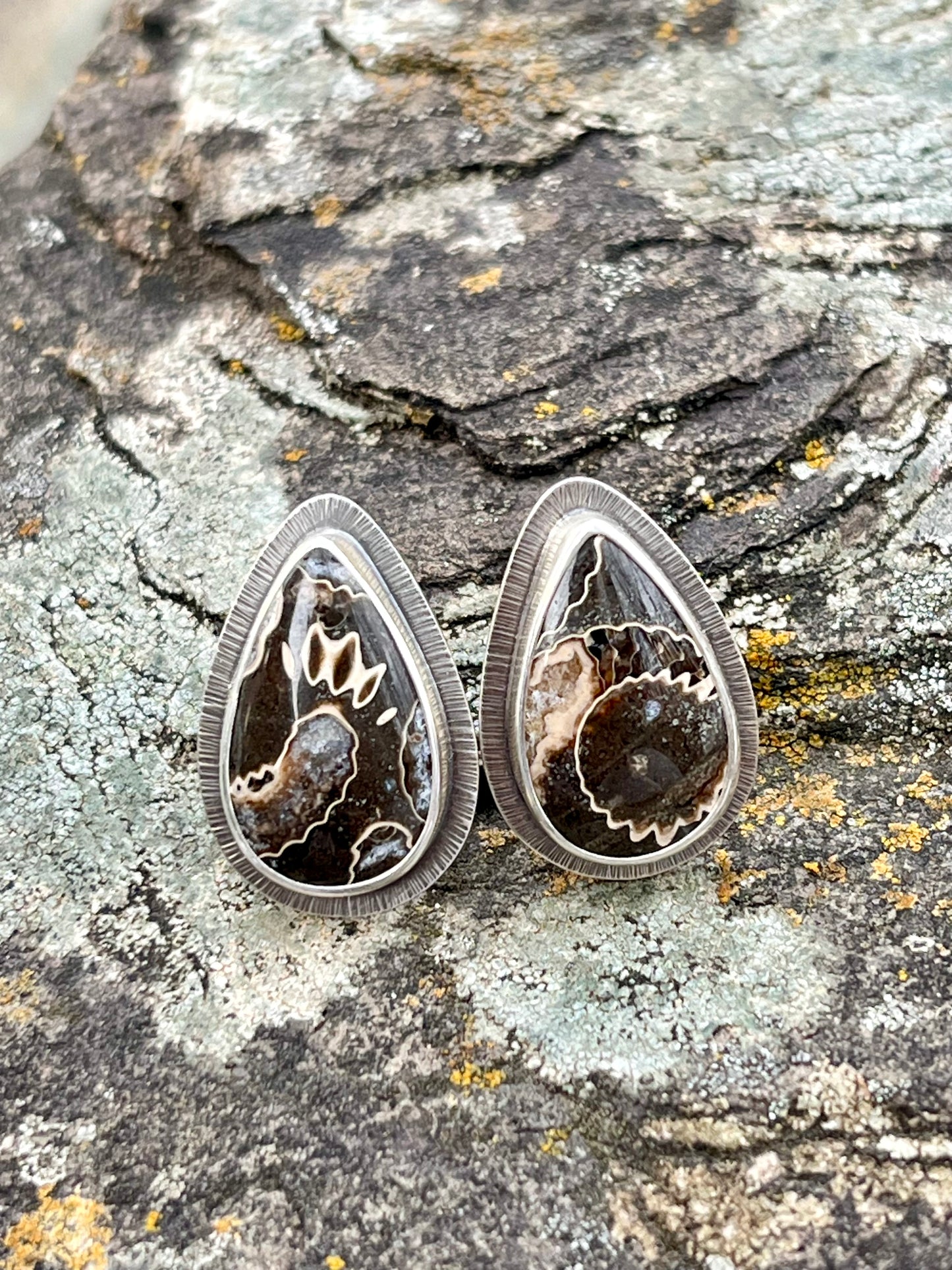 Marston Marble Fossil Earrings