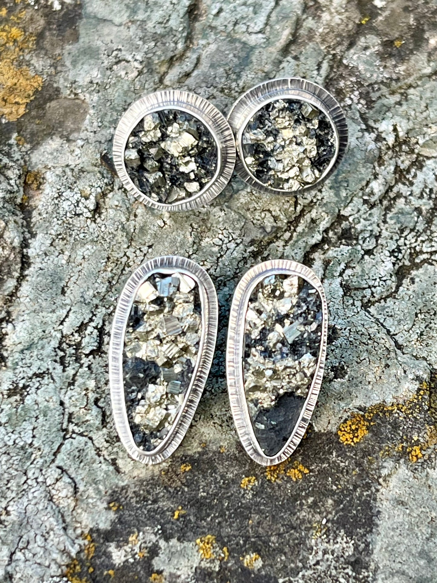 Pyrite Drusy Earrings