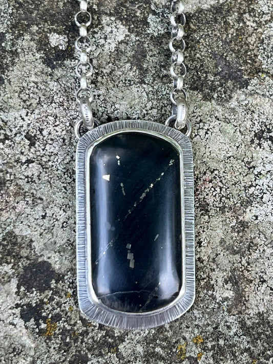 Magnetite Dog Tag Necklace